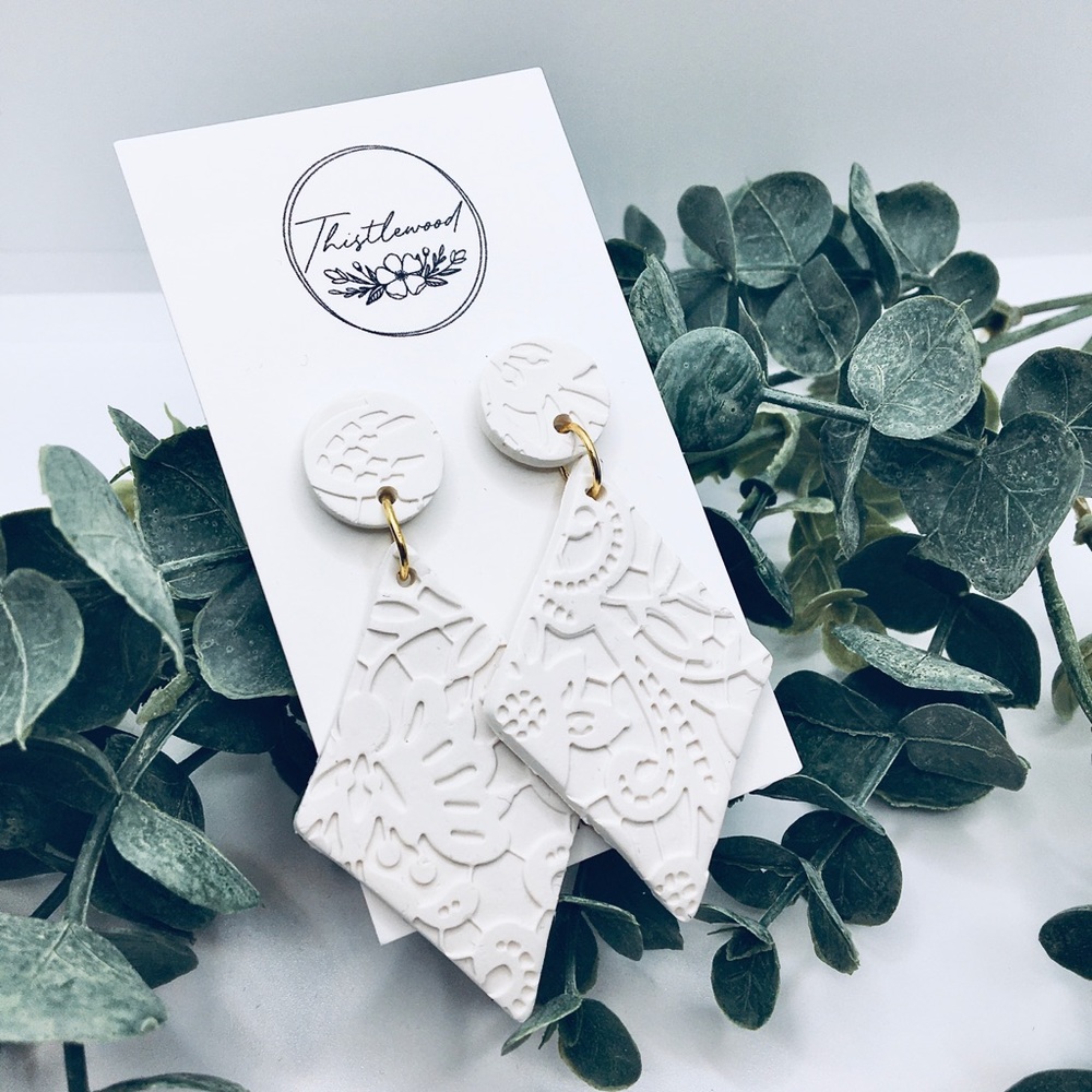 Bridal Collection Handmade Polymer Clay Earrings
